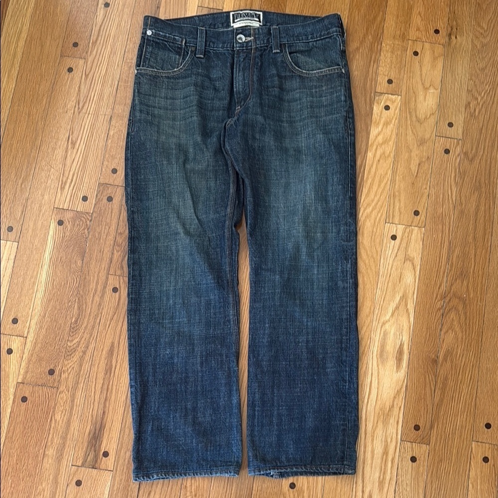 Levi's Slim Straight 514 Dark Blue Relaxed Fit Jeans Flap Pocket 34 x 29